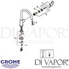 Grohe Bauloop Single-Lever Kitchen Sink Mixer Tap Spares